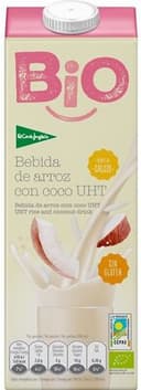 Bebida de arroz con coco ecológica, sin gluten y sin lactosa