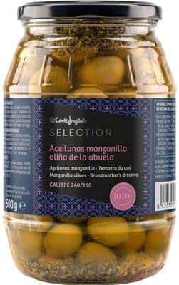 Aceitunas manzanilla aliño de la abuela frasco 500 g