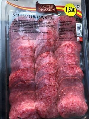 Salami chiffonnade