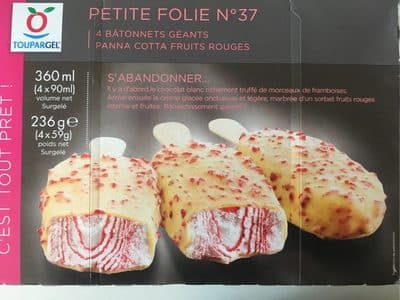 4 Batonnets Geants Panna Cotta Fruits Rouges