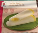 6 bâtonnets ananas coco
