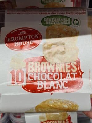 10 brownies chocolat blanc