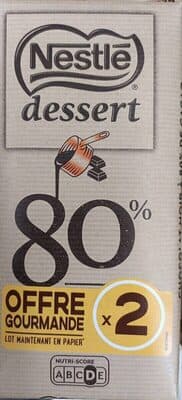 NESTLE DESSERT noir 80% 2x170g
