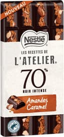70% Noir intense Amandes Caramel
