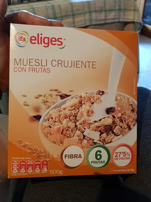 Cereales muesli con frutas