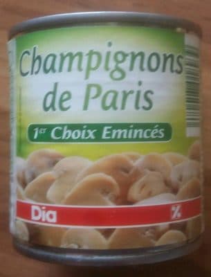 Champignons de Paris 1er choix éminces
