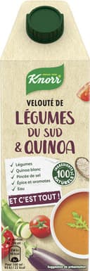 KNORR Et C'est Tout Soupe Liquide Velouté de Légumes du Sud & Quinoa 750ml