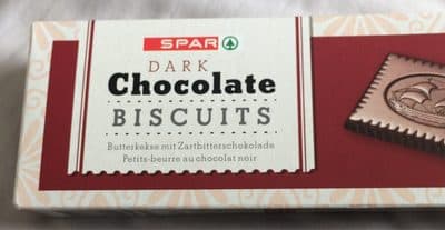 Biscuits au chocolat noir
