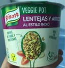 Veggi pot lentejas con arroz al estilo indio