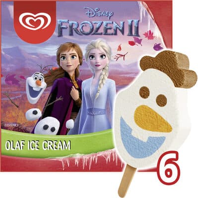 Max Glaces Bâtonnets Olaf Vanille Caramel Chocolat 6x60ml