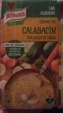 Crema de calabacín con queso de cabra