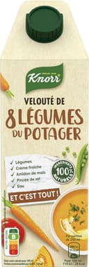 Knorr Soupe Liquide Velouté de 8 Légumes du Potager 750ml