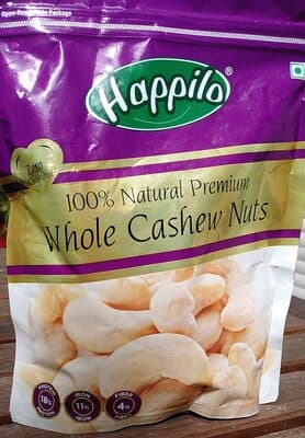 100% natural premium whole cashew nuts