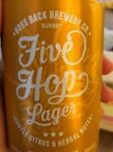 Five hop lager beer