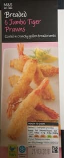 6 Breaded Jumbo Tiger Prawns