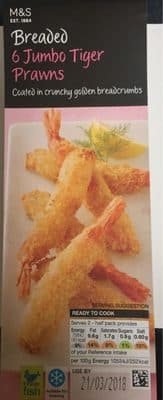 6 Breaded Jumbo Tiger Prawns