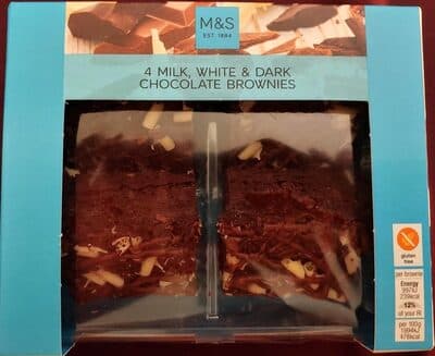 4 milk white & dark chocolate brownies