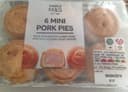 6 mini pork pies