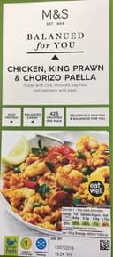 Chicken, king prawn & chorizo paella
