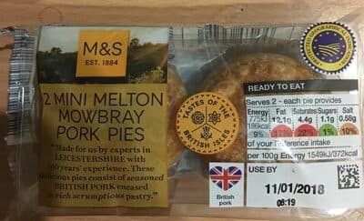 2 Mini Melton Mowbray Pork Pies