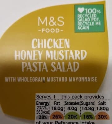 Chicken Honey and Mustard Pasta Salad