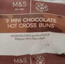 9 Mini chocolate hot cross buns