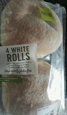 4 white rolls without wheat