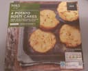 4 potato rosti cakes