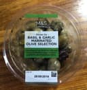 Basil & garlic marinated olive selection