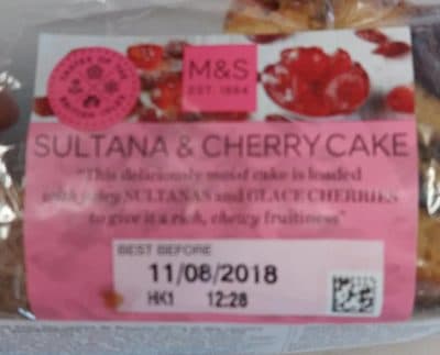 Cake Sultana and Cherry