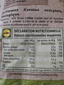 Flocons d'avoine complète biologique