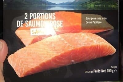 2 portions de saumon rose