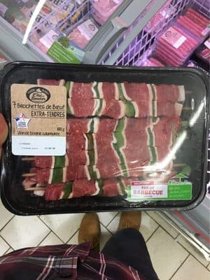 7 brochettes de boeuf extra tendre