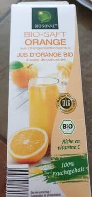 Jus d'orange bio