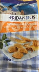 Biscuits complet avec miel de thym et flocons d'avoine