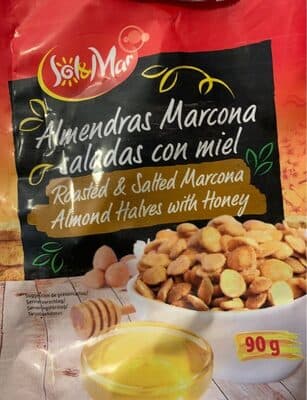 Amandes grillées au miel et salées