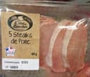 5 Steaks de porc