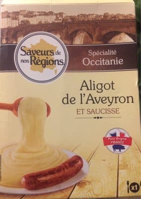 Aligot de l'aveyron et saucisse