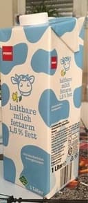 Haltbare Milch Fettarm, 1,5 % Fett