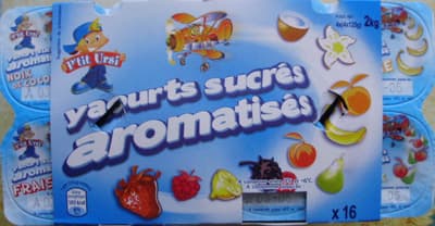 Yaourts sucrés aromatisés (x 16)