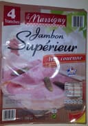 Jambon supérieur avec couenne - 4 tranches