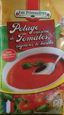 Potage tomates oignons basilic