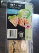 Sandwich poulet roti salade