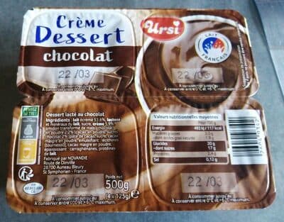 Crème dessert chocolat