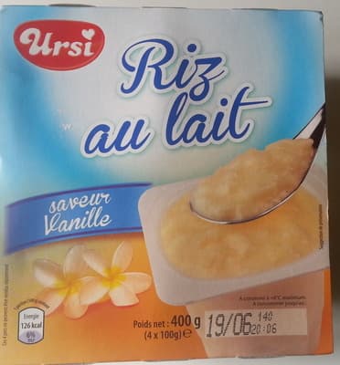 Riz au lait saveur Vanille