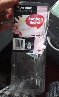 Mon club sandwich jambon beurre
