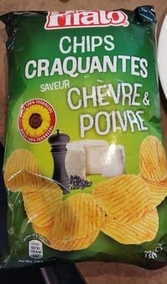 Chips craquantes saveur chèvre & poivre