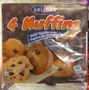 4 Muffins Goût Vanille avec Pépites de chocolat