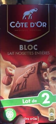 Bloc lait noisette