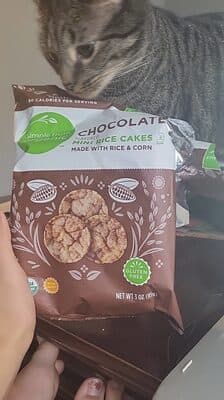 Chocolate flavored rice cakes